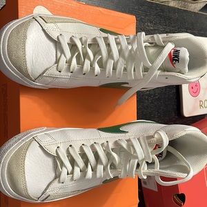 Nike blazers, used 2-3 times  but nothing that can’t be cleaned like new.